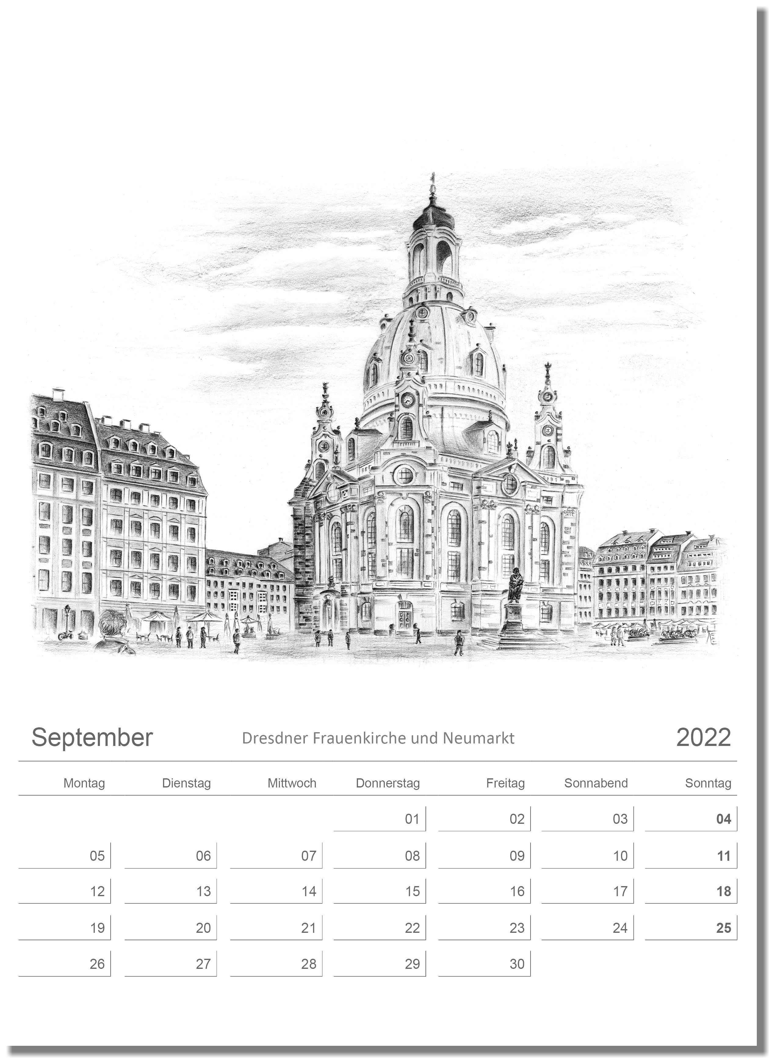 Kalender Dresden September 2022
